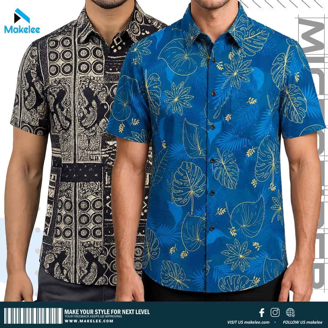 Premium 2-Piece Microfiber Shirt Combo - Pactol Blue & Black Ethic