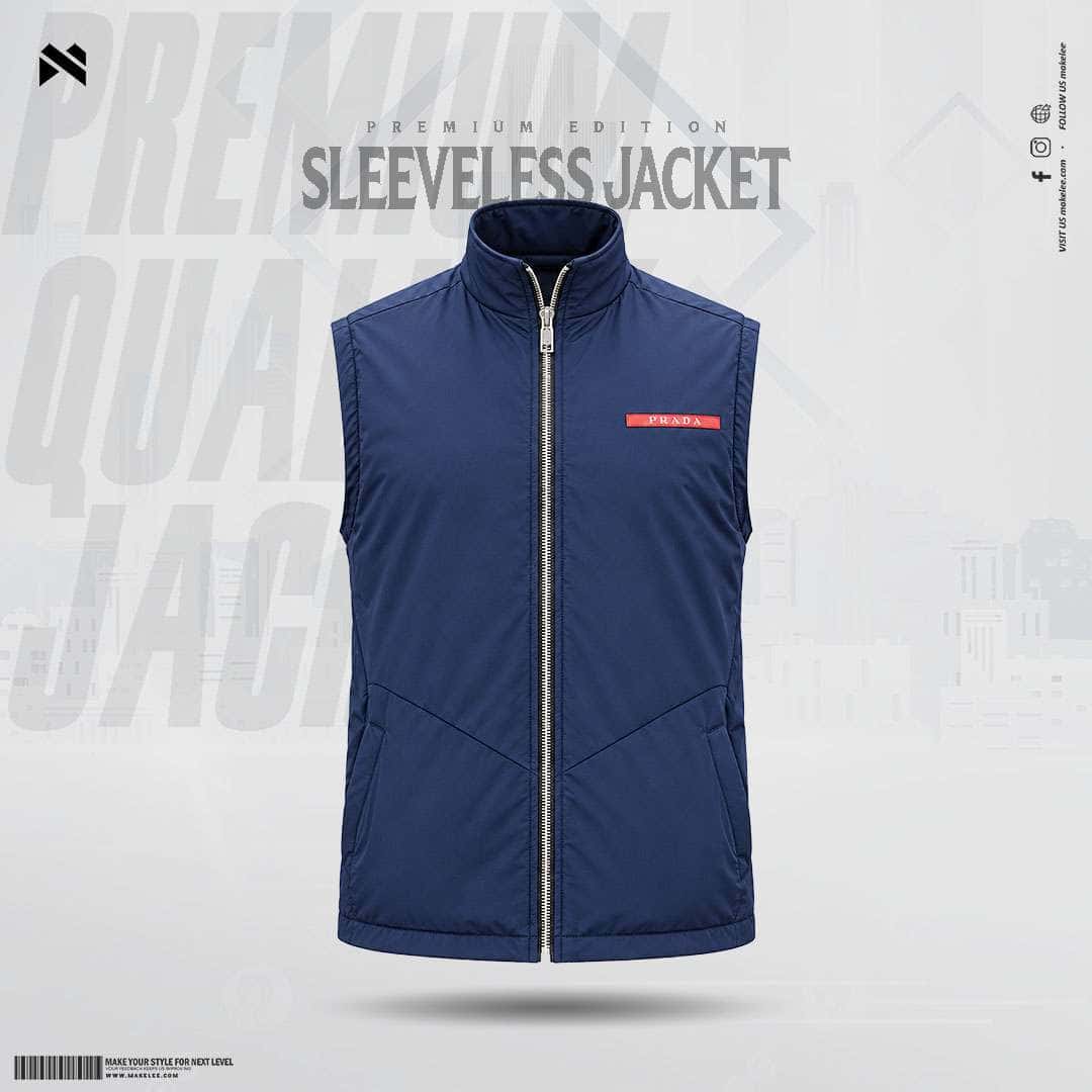 Mens Premium Suskin PRADA Jacket - Navy Blue