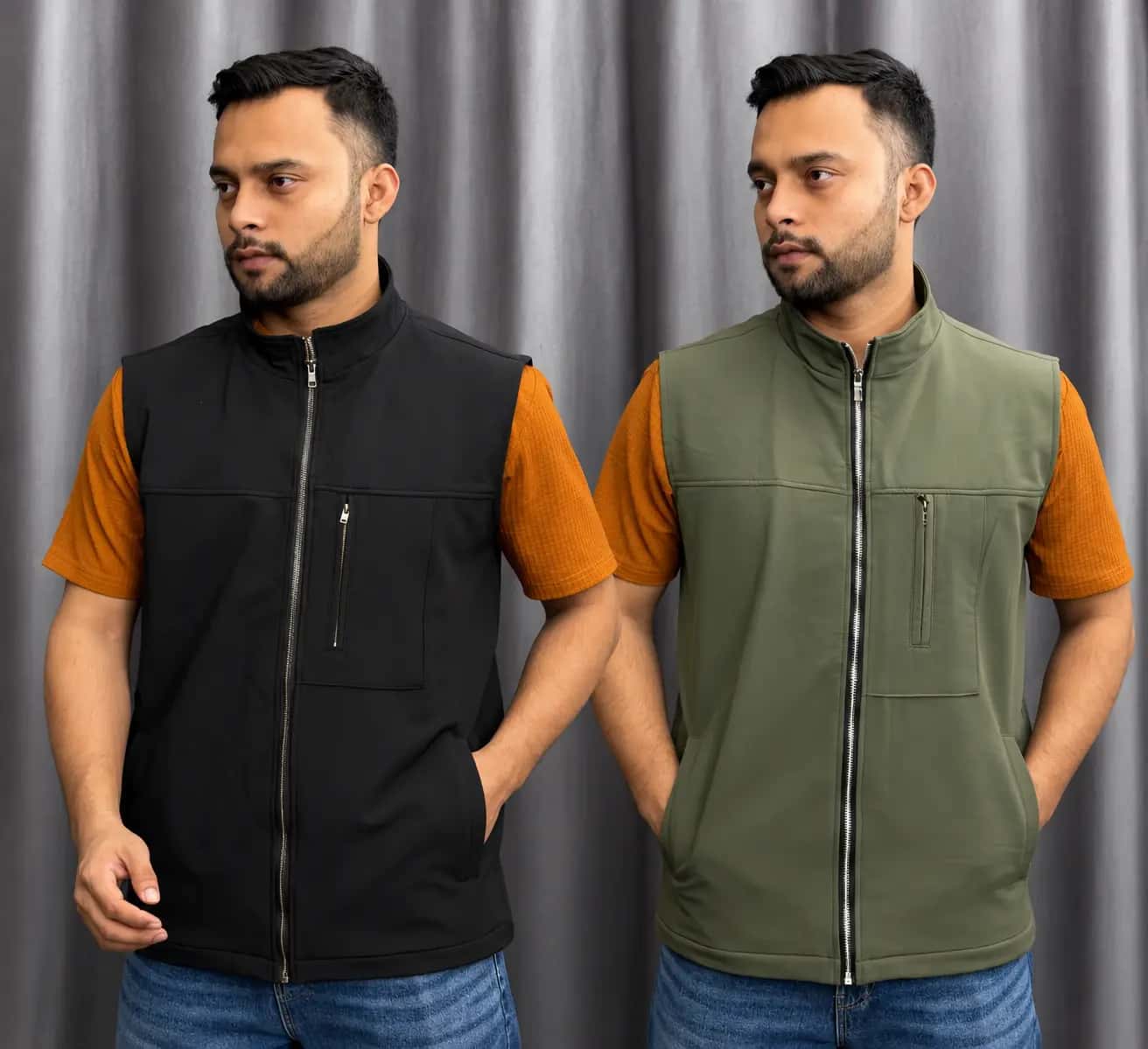 Black+Olive Combo Jacket