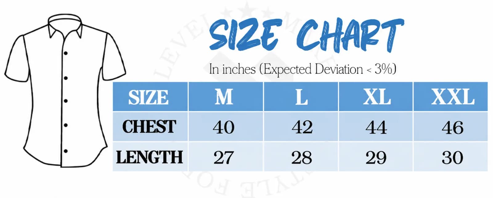 Attractive Premium 2-Piece Microfiber Shirt Combo - Multicolor & Forest Green size chart