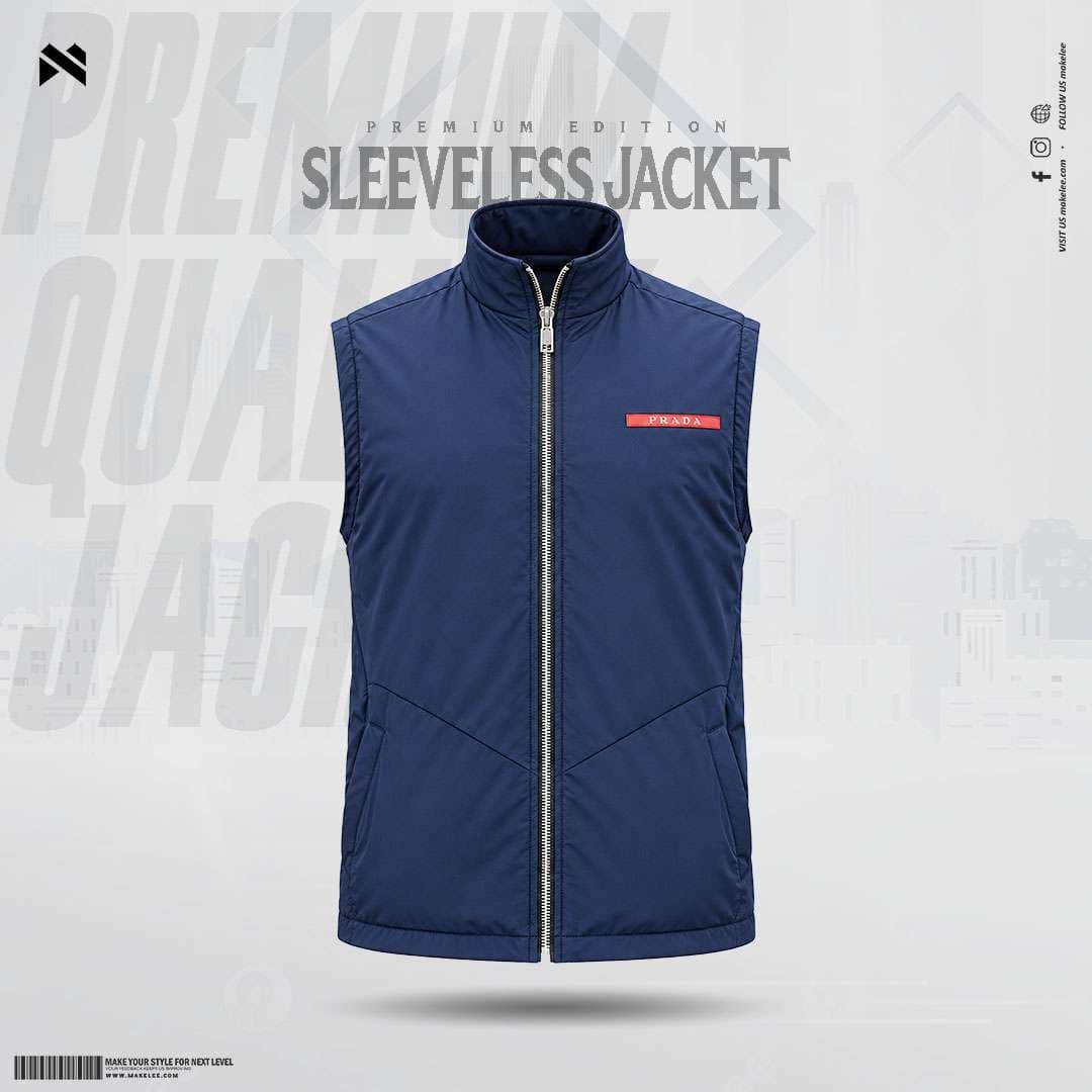 Mens Premium Suskin PRADA Jacket - Navy Blue